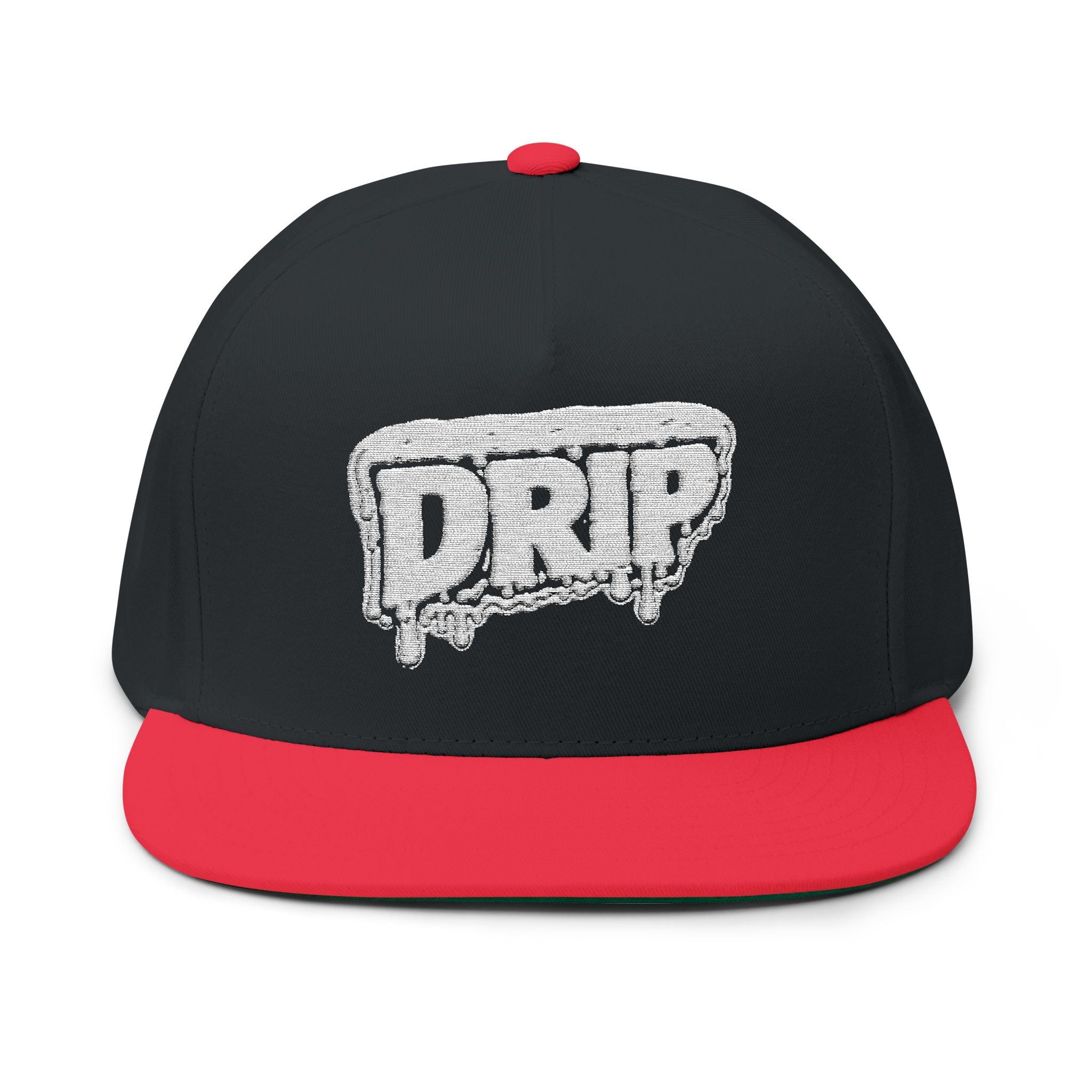 Embroidered 'DRIP' Flat Bill Cap — Streetwear Snapback Hat