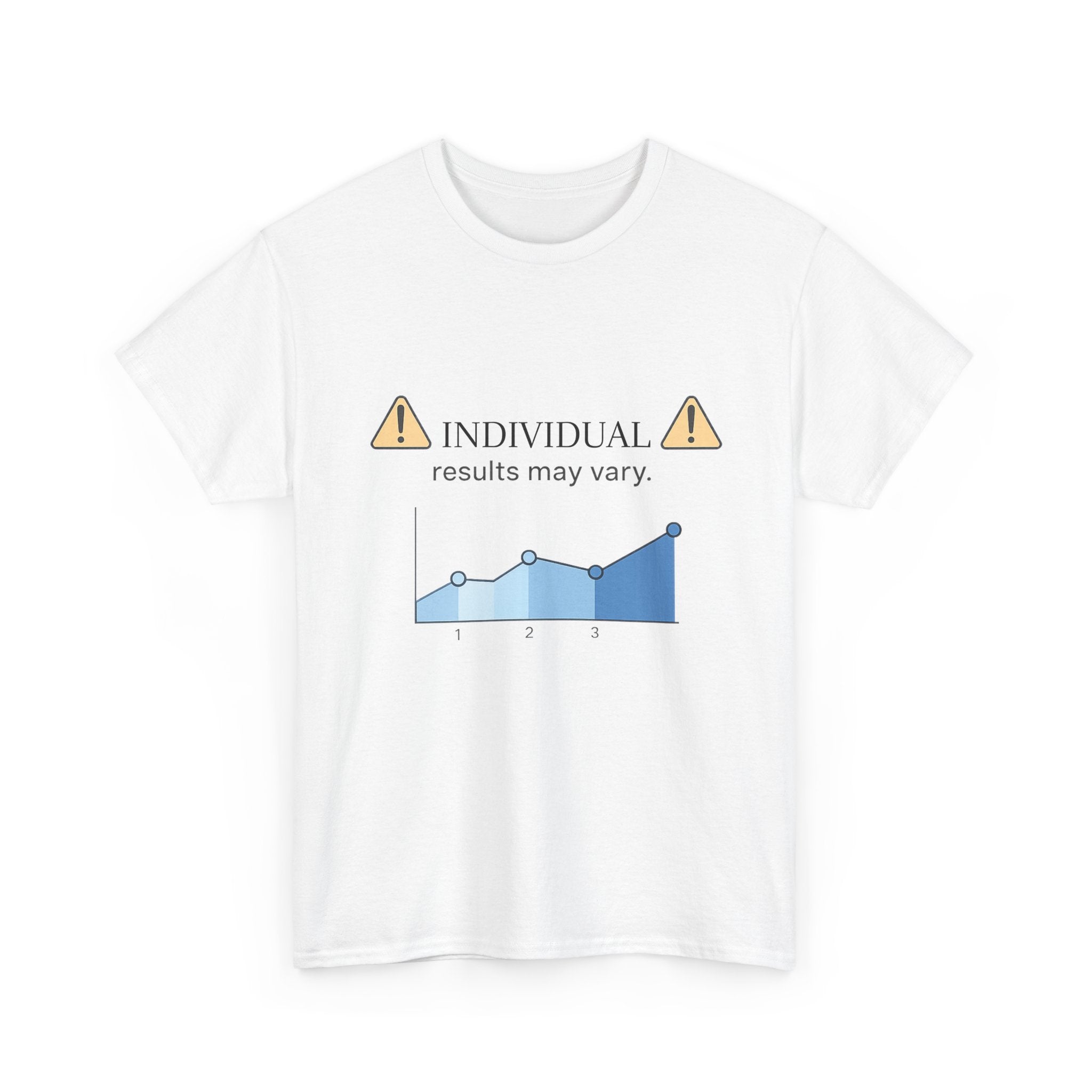 T‑Shirt — “Individual: results may vary” Funny Data Chart Tee